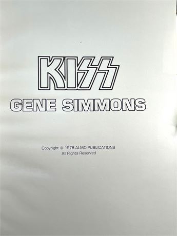Gene Simmons Auctions 1978 Gene Simmons Solo Album SongBook