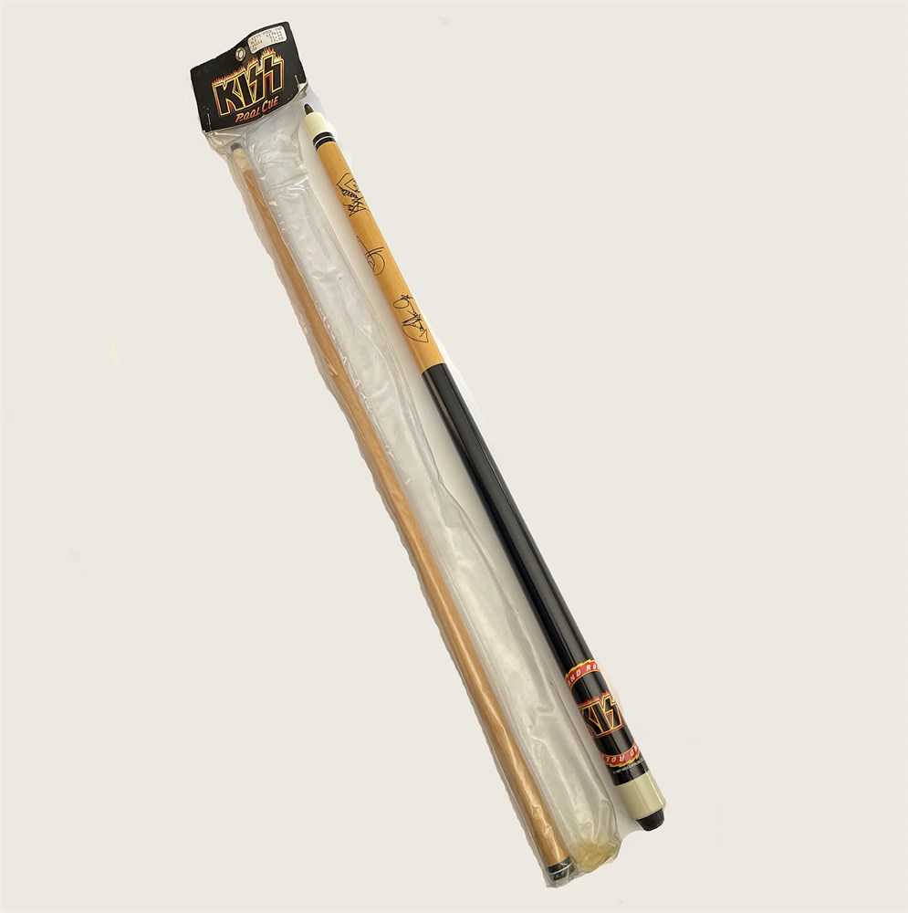 Gene Simmons Auctions 1997 KISS Pool Cue Stick Rock And Roll Over