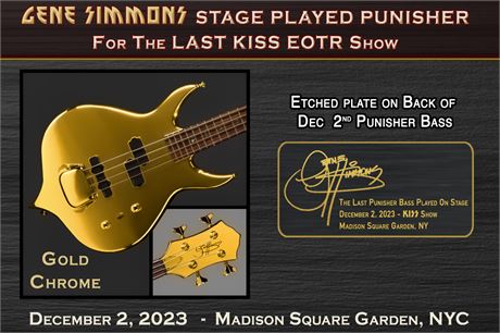 Dec 2nd - GS STAGE PLAYED GOLD PUNISHER for, MSG, NYC Show!