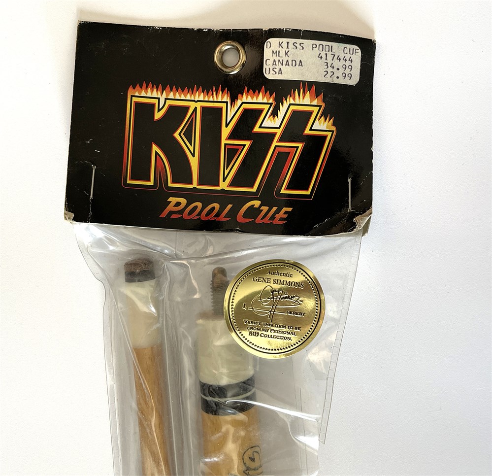 Gene Simmons Auctions 1997 KISS Pool Cue Stick Rock And Roll Over
