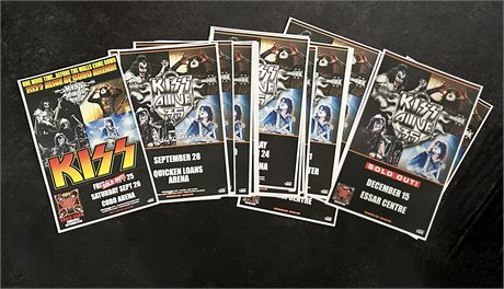 Gene Simmons Auctions - (38) KISS ALIVE 35 TOUR Promo Posters 2009