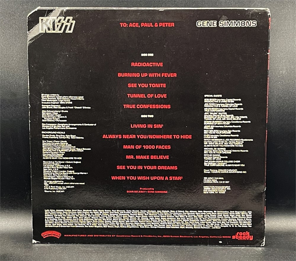 Gene Simmons Auctions - 1978 Gene Simmons Solo album