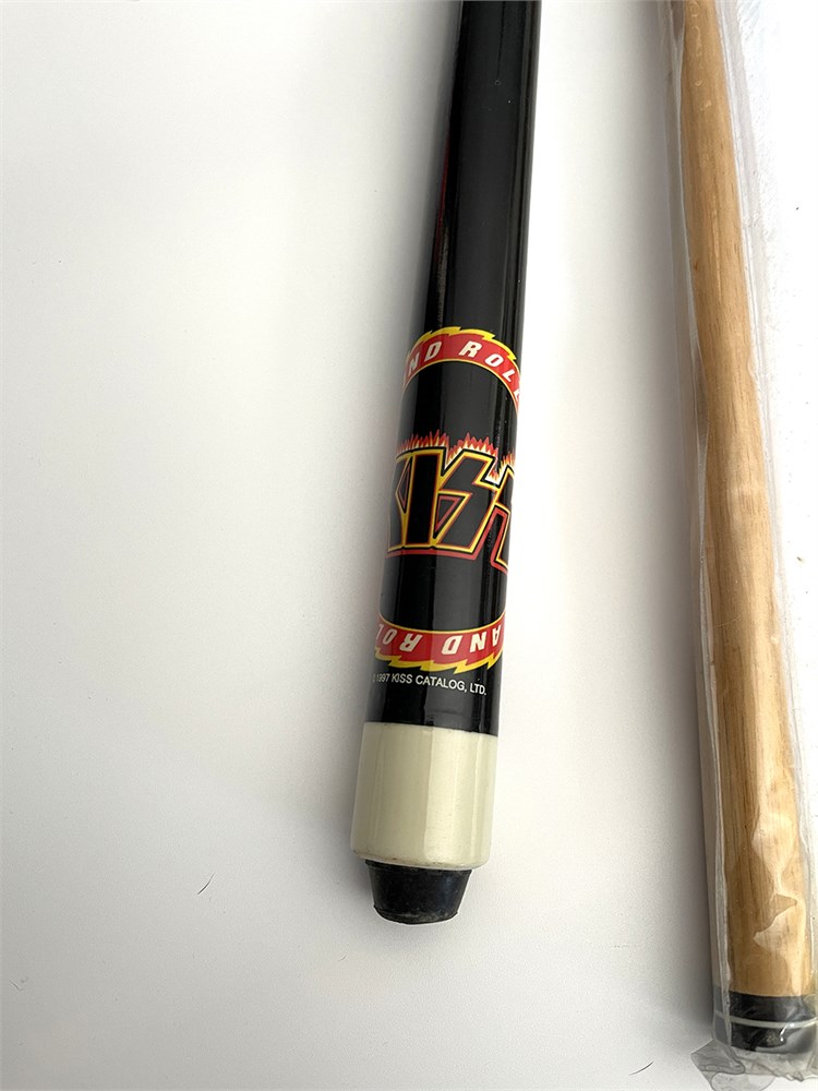 Gene Simmons Auctions 1997 KISS Pool Cue Stick Rock And Roll Over