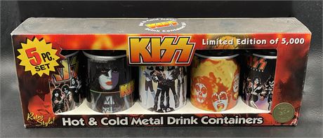 2000 Set of 5 KISS THERMOS Set by NECA